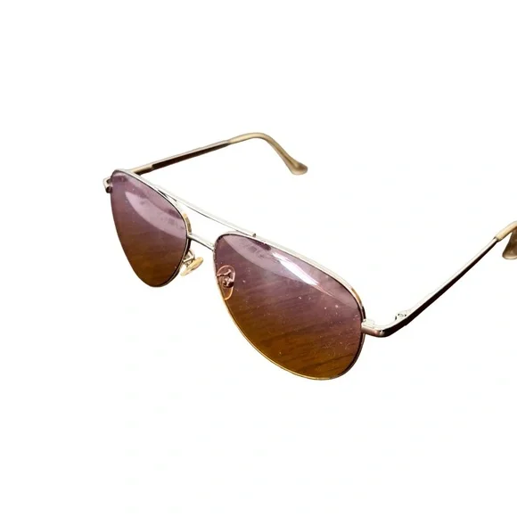 Aviator Sunglasses with Brown Croc Hard Case - Pink Gradient Lenses - Picture 5 of 6